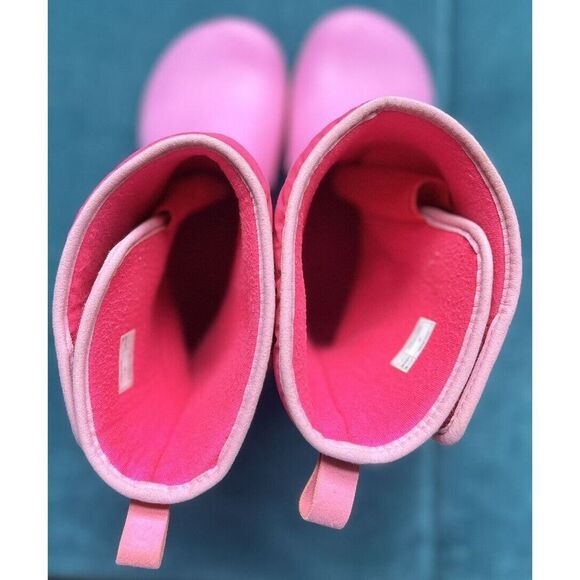 CROCS Kids Lodgepoint Snow Boot Size J3 Toddler Waterproof Pink Pull On - Picture 6 of 7